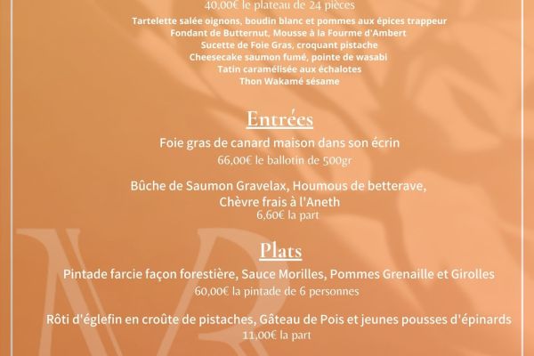 La Carte des Fêtes MARCEUL RECEPTIONS - Version téléchargeable